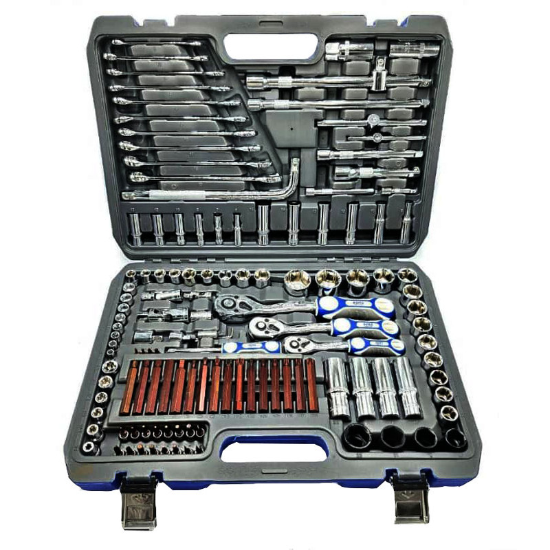 آچار بکس باس مدل BS-128 مجموعه صنعتی 128 عددی