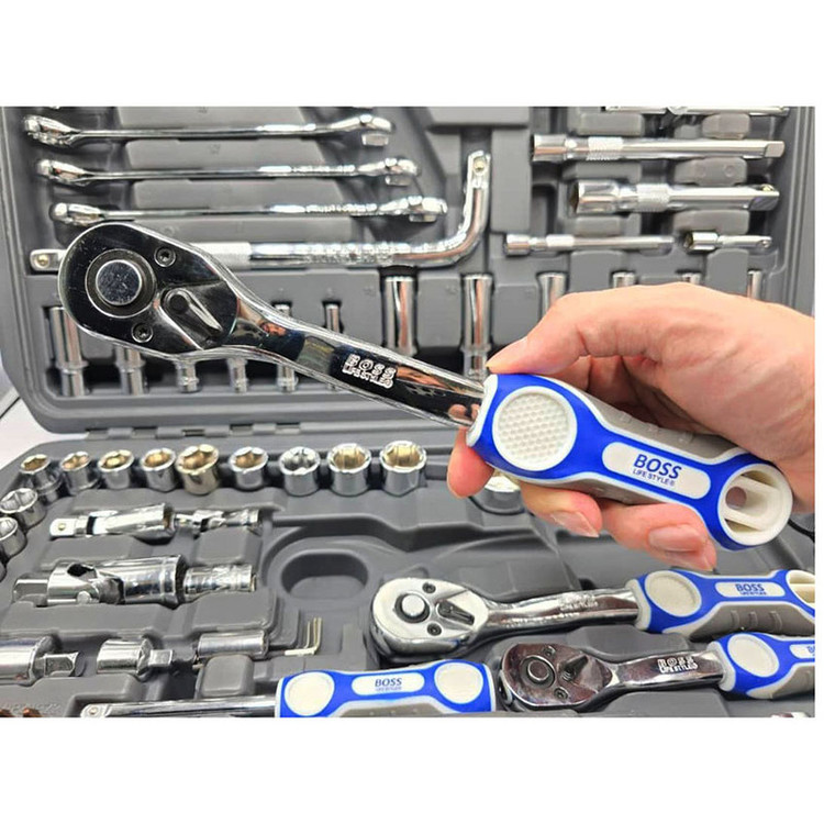 آچار بکس باس مدل BS-128 مجموعه صنعتی 128 عددی