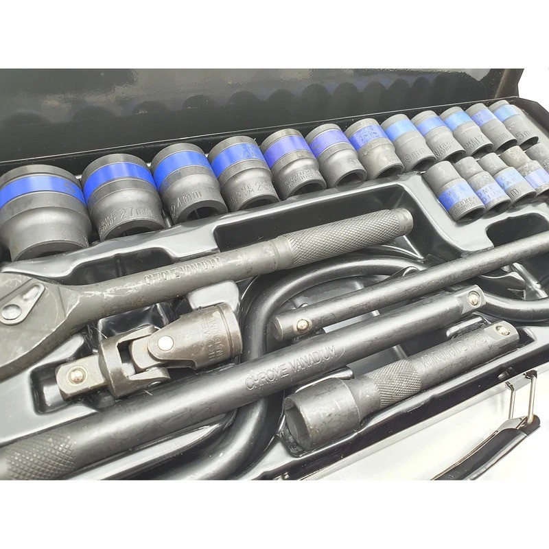 آچار بکس باس مدل BS-24PC CR-V مجموعه 24 عددی