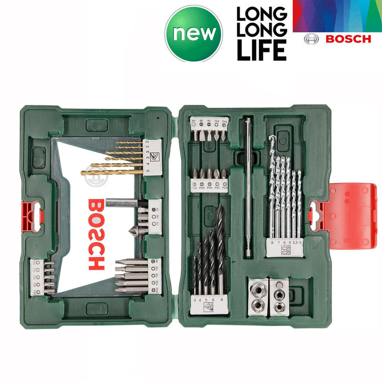 مته و سرپیچ گوشتی بوش مدل فوق حرفه ای 48 TIN - V line مجموعه 48 عددی