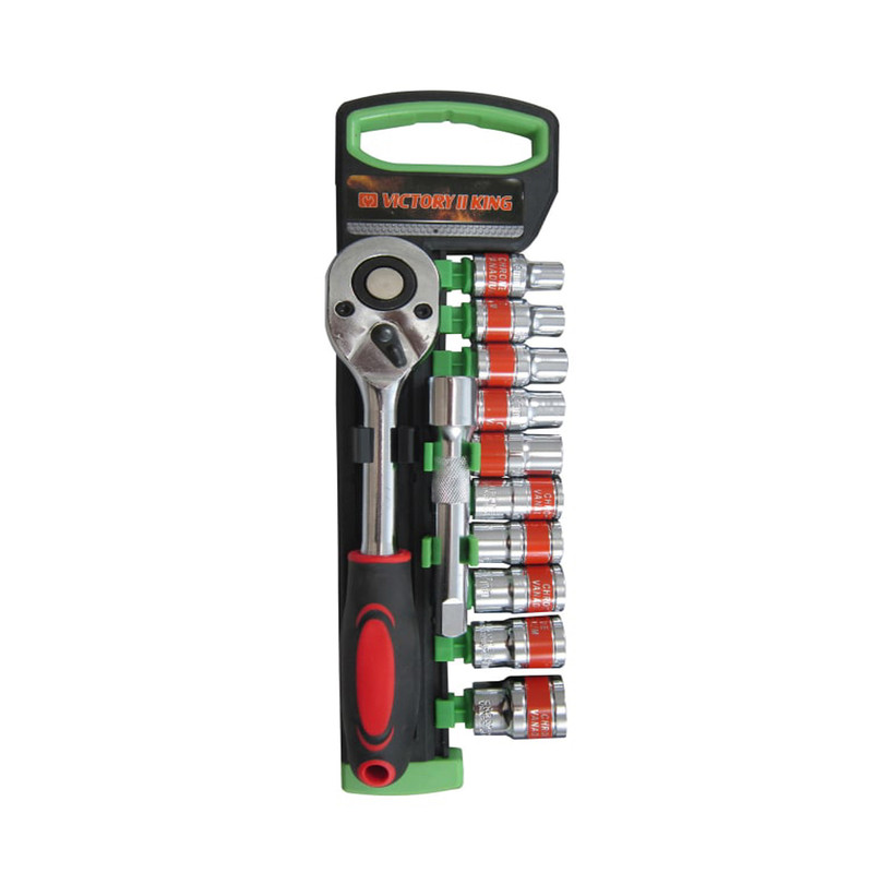 آچار بکس و سری آچار ویکتوری کینگ مدل S-1/2 کد 006 مجموعه 12 عددی