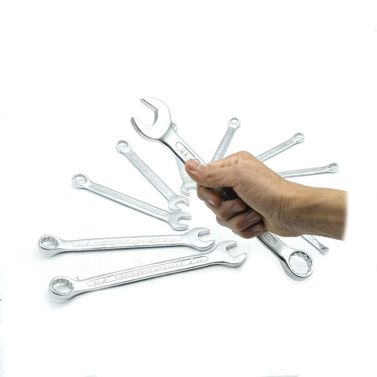 آچار یکسر تخت و یکسر رینگی کایسون مدل CRV-STEEL مجموعه 12 عددی