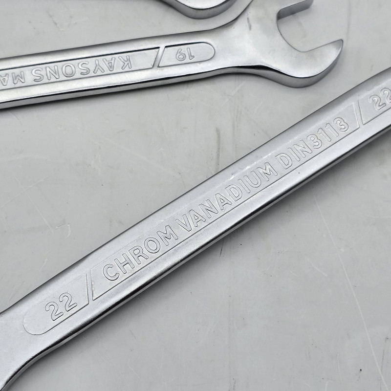 آچار یکسر تخت و یکسر رینگی کایسون مدل CRV-STEEL مجموعه 12 عددی
