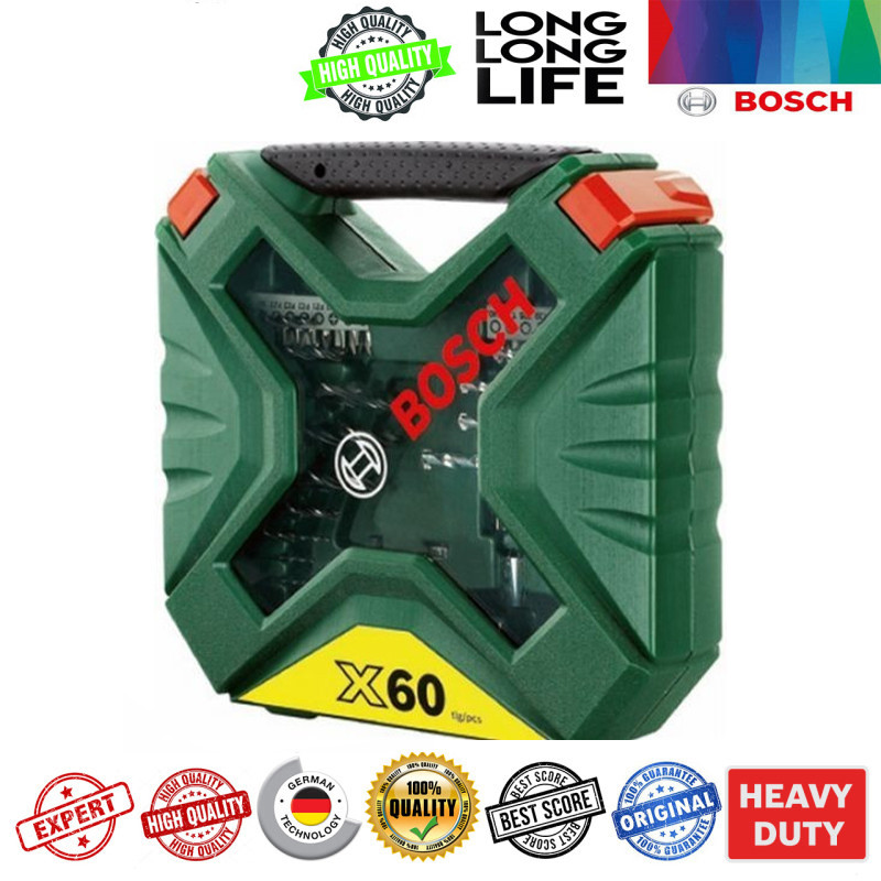 مته و سرپیچ گوشتی بوش مدل X line 60 - 2607010611 مجموعه 60 عددی