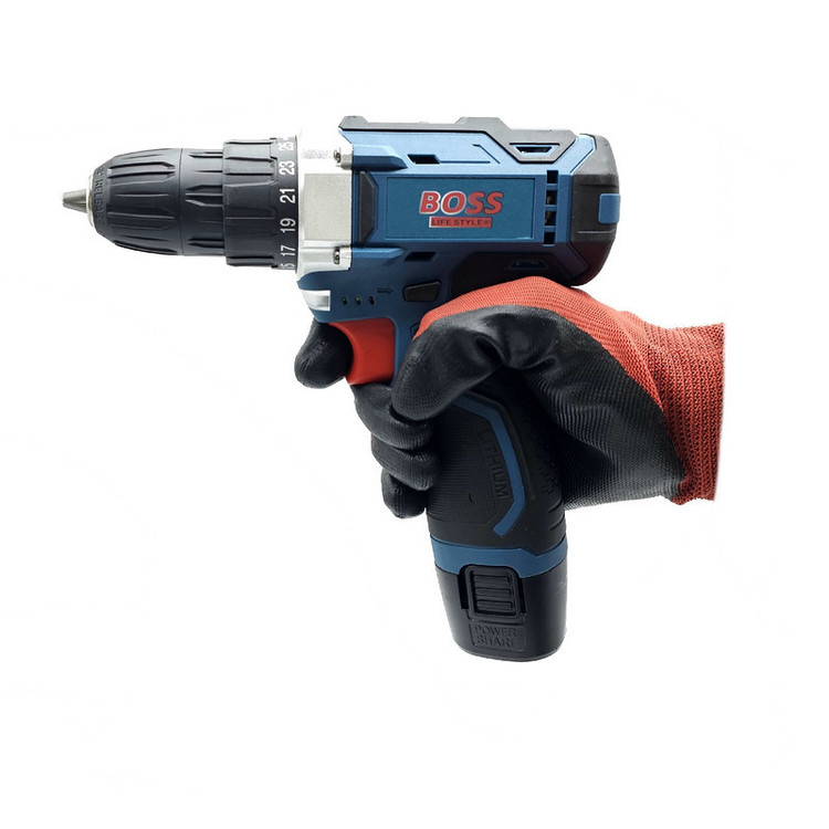 دریل پیچ گوشتی شارژی چکشی باس مدل 18V مجموعه 25 عددی
