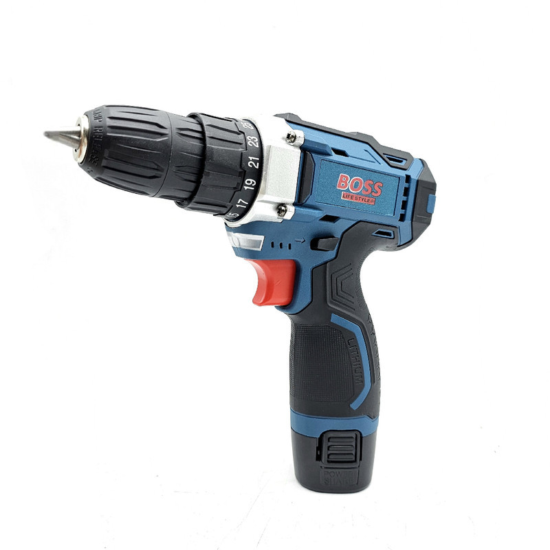 دریل پیچ گوشتی شارژی چکشی باس مدل 18V مجموعه 25 عددی