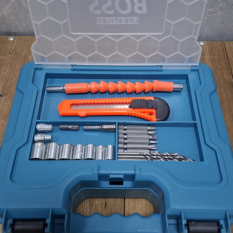 مجموعه 27 عددی دریل پیچ گوشتی شارژی صنعتی 10 میلی متری 18 ولت باس مدل BS123SLS022_6 کد 2