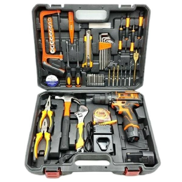 مجموعه 100 عددی دریل پیچ گوشتی شارژی باس مدل 100Pcs Pro-kit