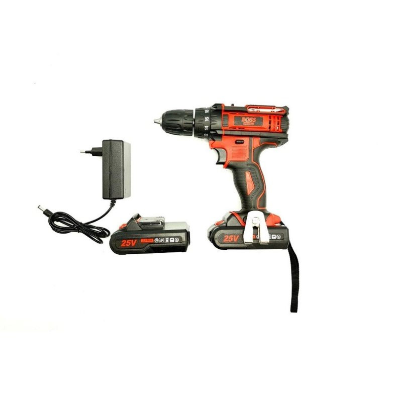 مجموعه 28 عددی دریل پیچ گوشتی چکشی شارژی باس مدل POWER TOOLS