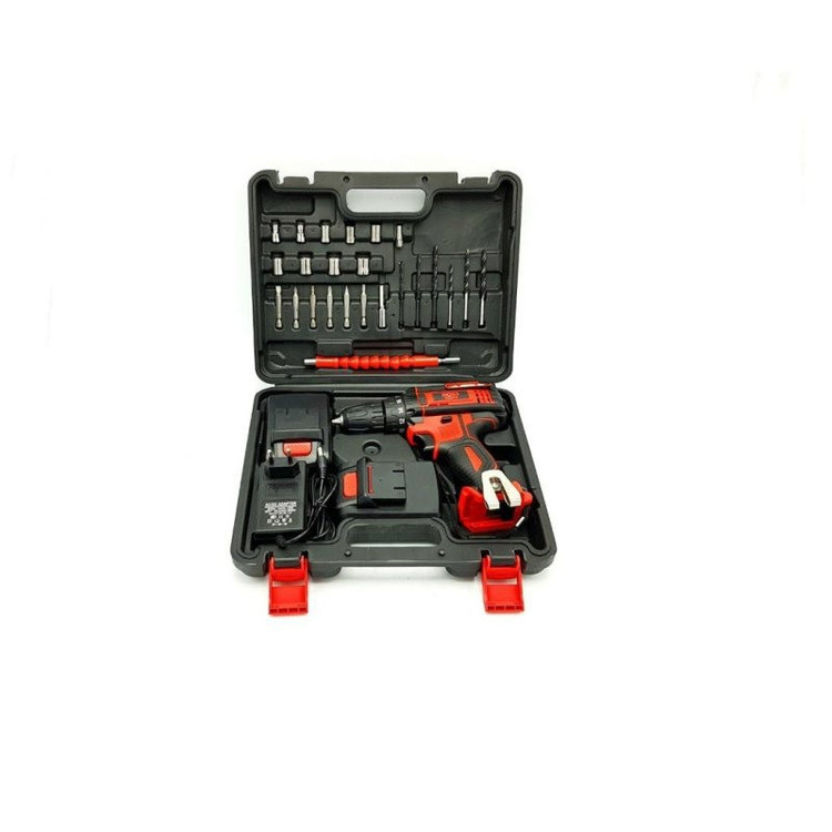 دریل پیچ گوشتی شارژی چکشی باس مدل BOSS-25V مجموعه 29 عددی