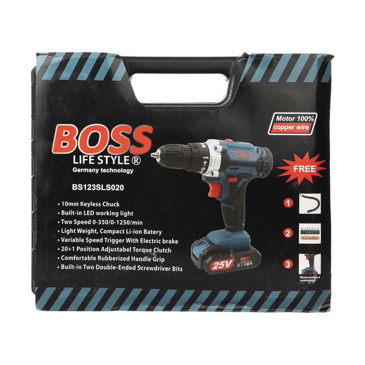مجموعه دریل پیچ گوشتی شارژی باس مدل Pro 25v Bs123l
