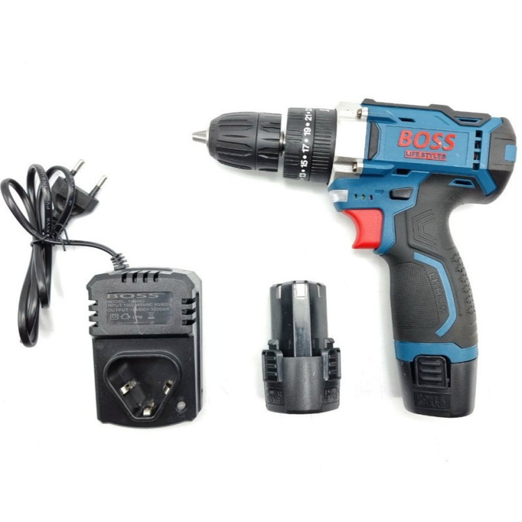 مجموعه 30 عددی دریل پیچ گوشتی چکشی شارژی باس مدل Hammer
