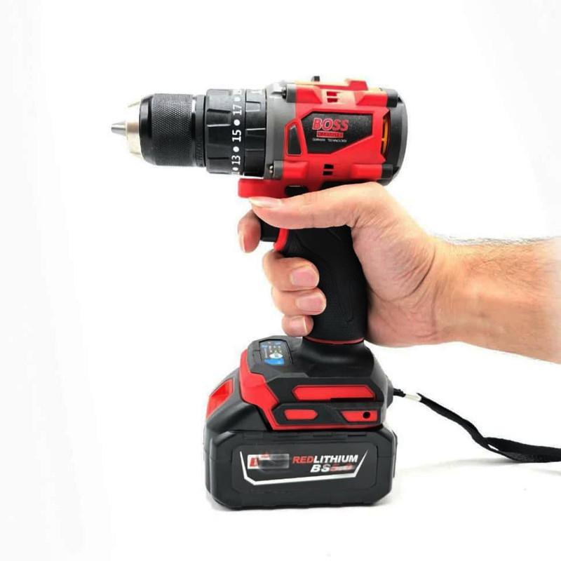 دریل چکشی شارژی سه نظام 10 میلیمتری 118 ولت باس مدل BS-901