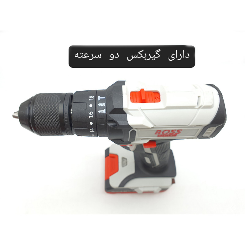 مجموعه 30 عددی دریل پیچ گوشتی شارژی چکشی باس مدل BS0025
