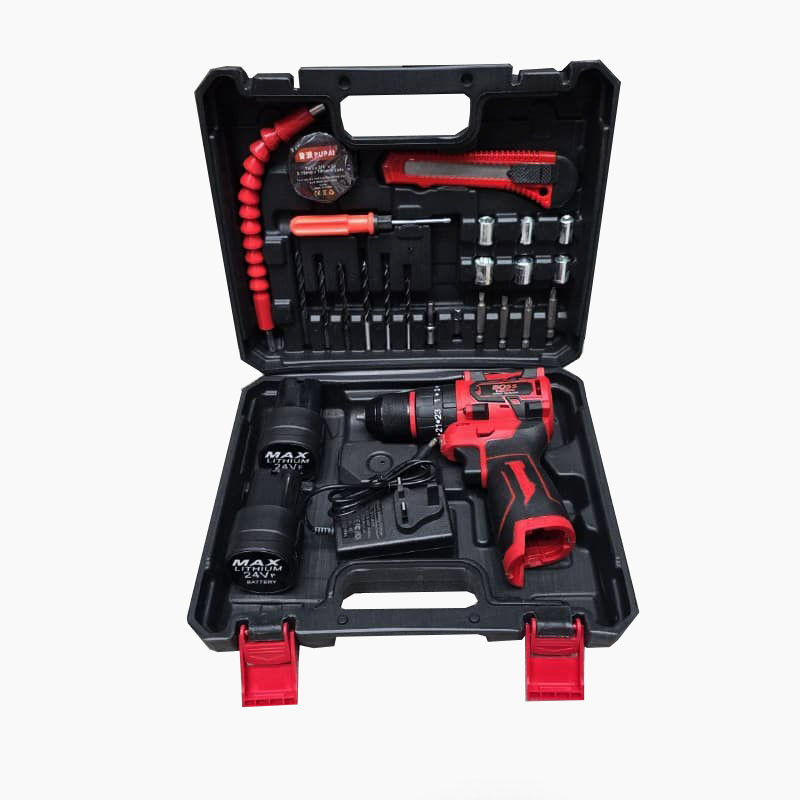 دریل چکشی شارژی باس مدل BS-3036 مجموعه 26 عددی