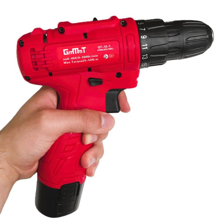 دریل پیچ گوشتی سه نظام 10 میلیمتری 12 ولت جی ام تی مدل GT-12-1