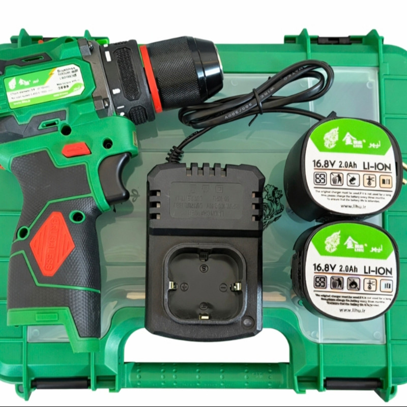 دریل شارژی براشلس 10 میلی متری 16.8ولت لیهو مدل B2000V16.8