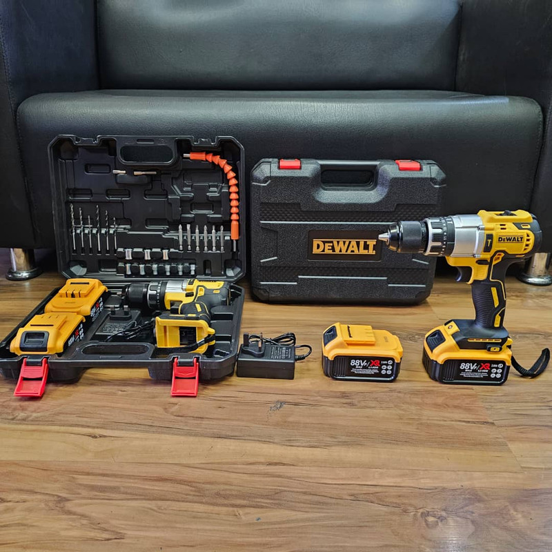 دریل پیچ گوشتی شارژی چکشی مدل DW88V مجموعه 28 عددی