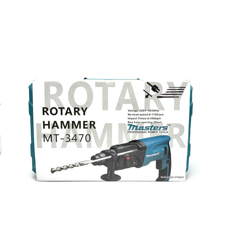 مجموعه 10 عددی دریل بتن کن صنعتی مسترزز مدل ROTARYHAMMER_MT3470