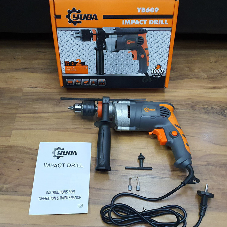 دریل چکشی یوبا مدل گیربکسی کد YB609