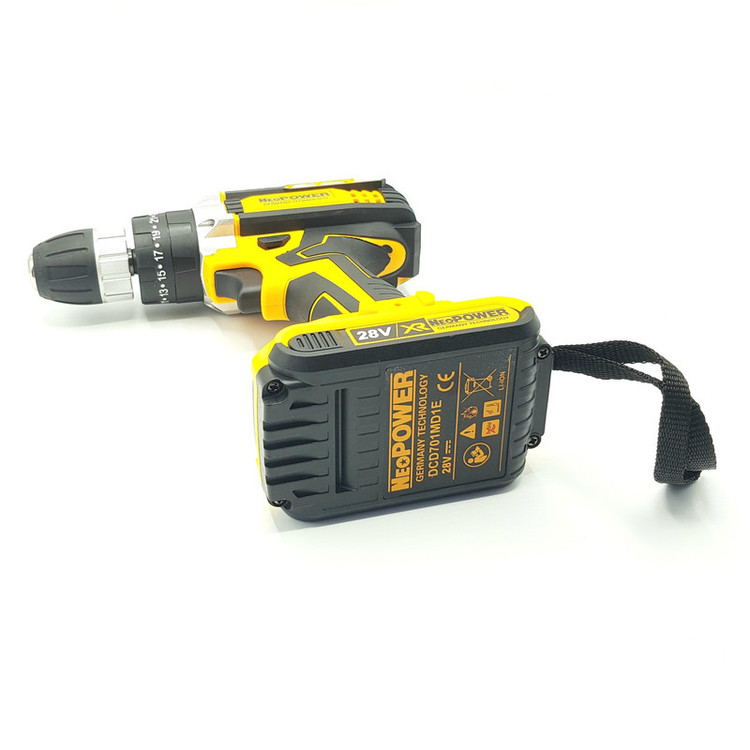 مجموعه 110 عددی دریل چکشی شارژی نئو پاور مدل DCD710DK2