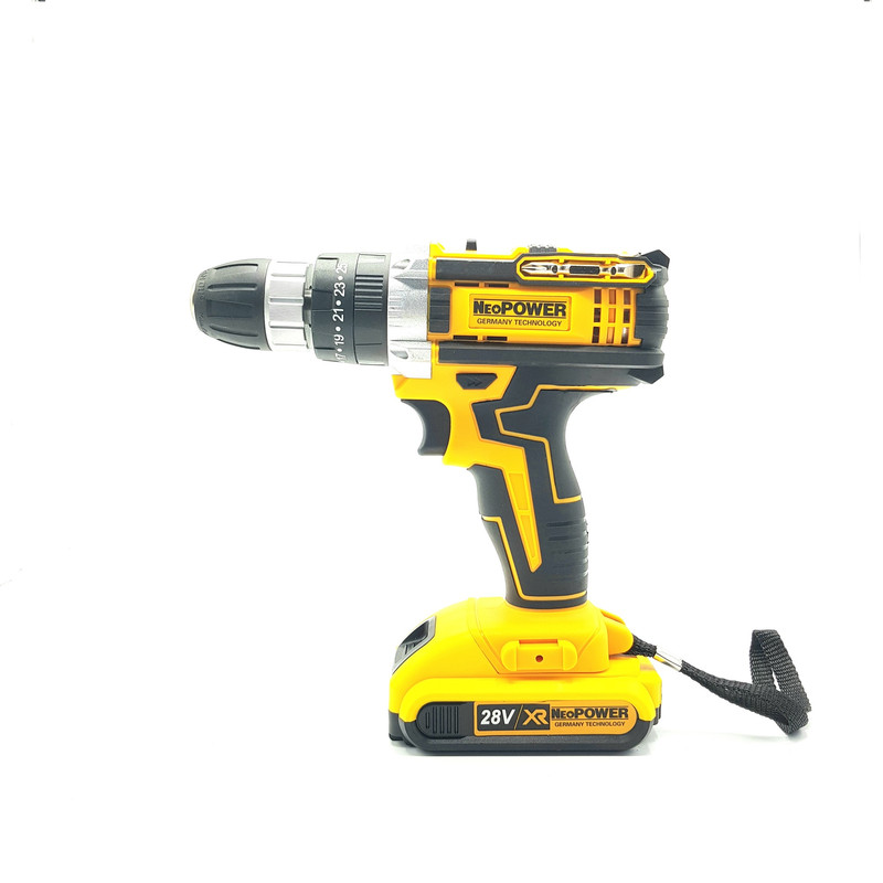 مجموعه 110 عددی دریل چکشی شارژی نئو پاور مدل DCD710DK2