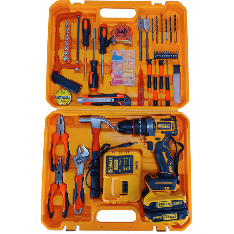 مجموعه 100 عددی دریل چکشی شارژی مدل DW - 88VF
