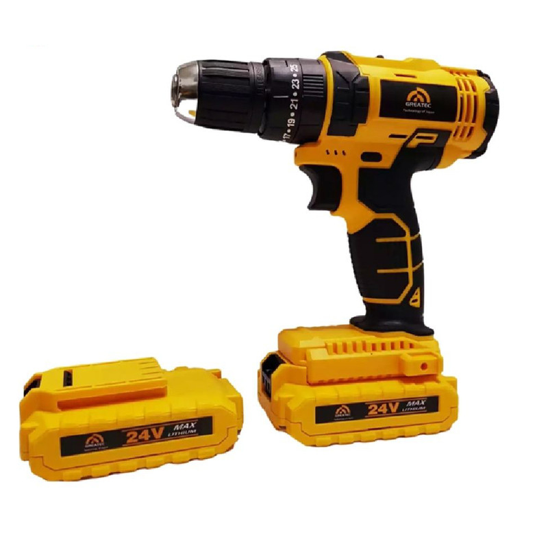 مجموعه 27 عددی دریل پیچ گوشتی چکشی شارژی گریتک مدل GTLMD2405