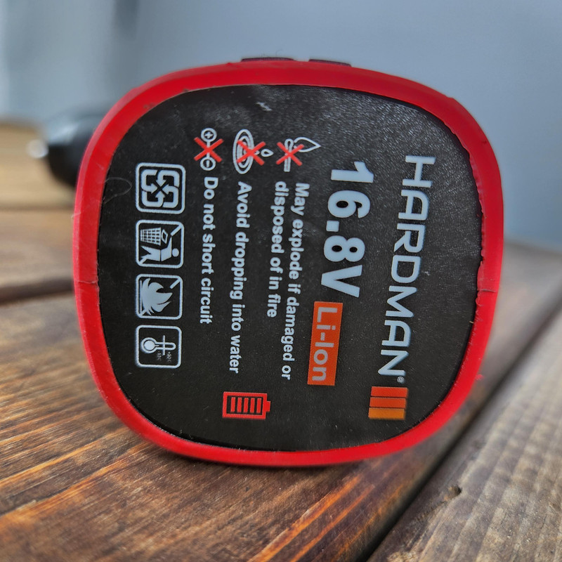 دریل پیچ گوشتی شارژی صنعتی هاردمن کد 16.8v براشلس