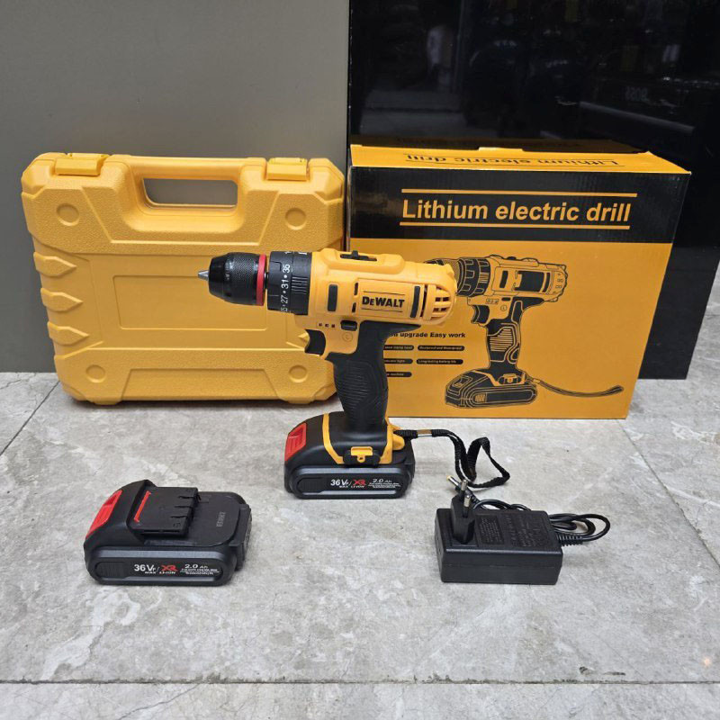 دریل پیچ گوشتی شارژی چکشی مدل DW03 مجموعه 25 عددی