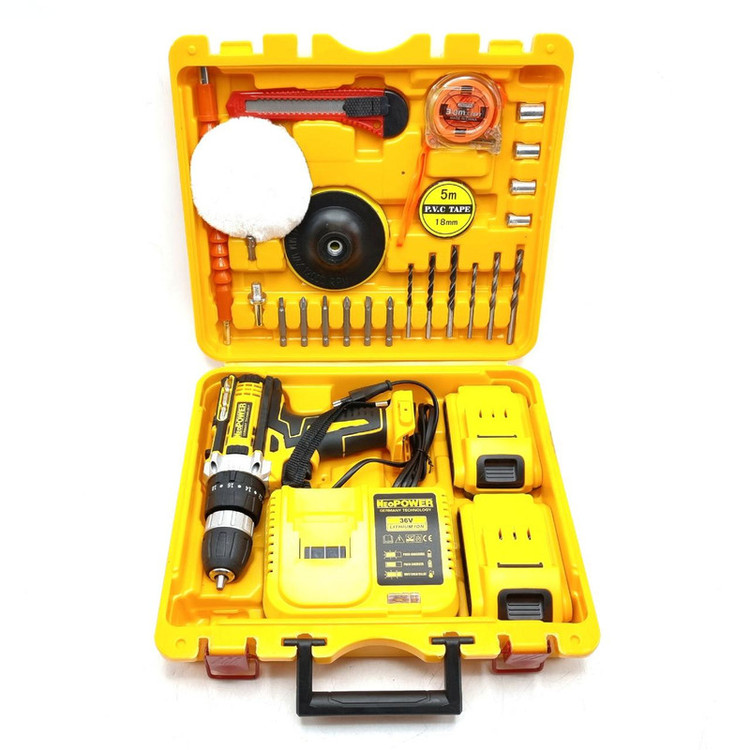 دریل پیچ گوشتی چکشی شارژی مدل Neo36Pcs_Hammer