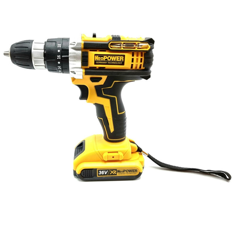 دریل پیچ گوشتی چکشی شارژی مدل Neo36Pcs_Hammer