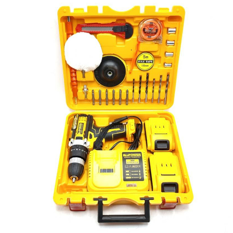 مجموعه 29 عددی دریل پیچ گوشتی شارژی نئو پاور مدل DCD710DK2