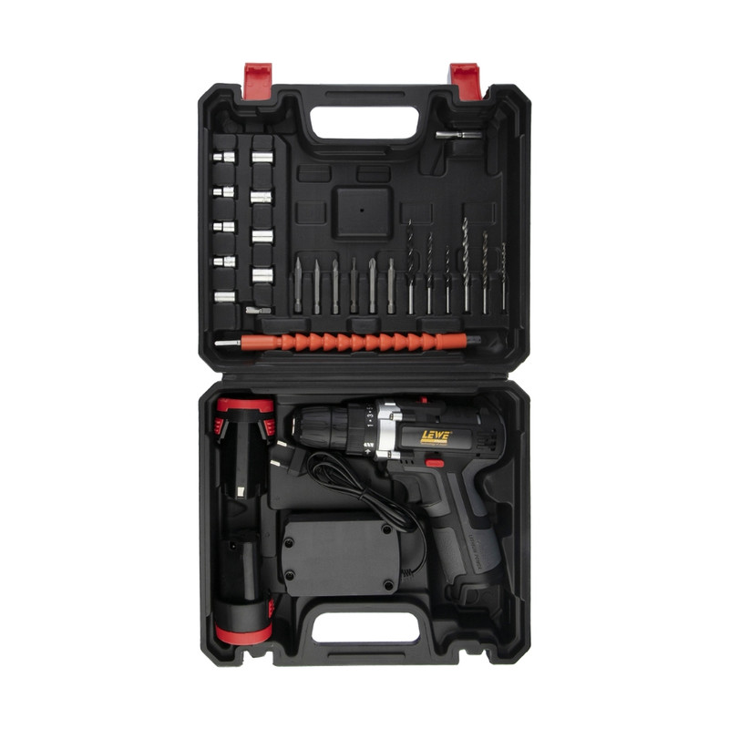 مجموعه 27 عددی دریل پیچ گوشتی شارژی لوی مدل LITHIUM DRILL