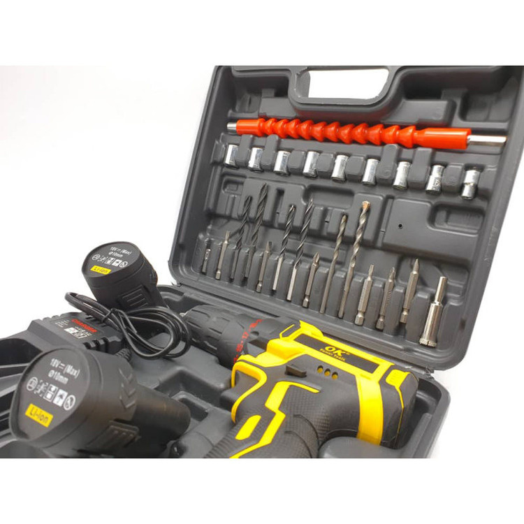 مجموعه 28 عددی دریل پیچ گوشتی چکشی شارژی اوکی کد K1218T
