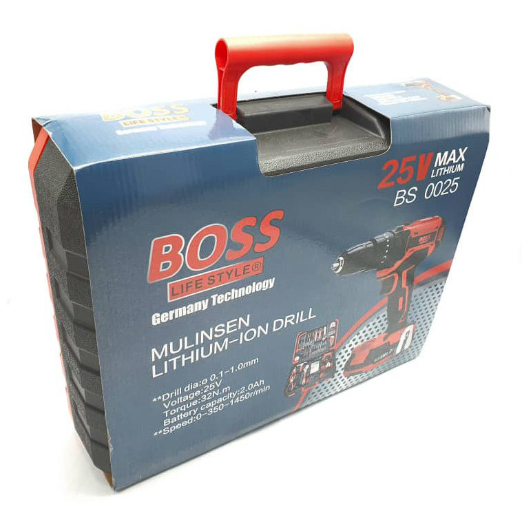 مجموعه 100 عددی دریل پیچ گوشتی شارژی چکشی باس مدل LIFESTYLE_BS0025