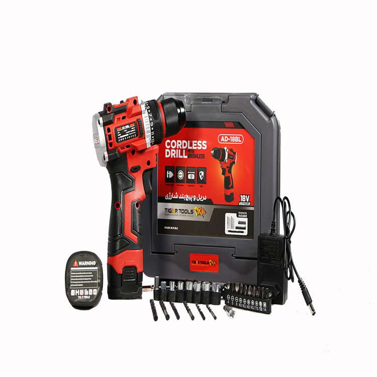 دریل پیچ گوشتی شارژی تایگر تولز مدل AD-18BL