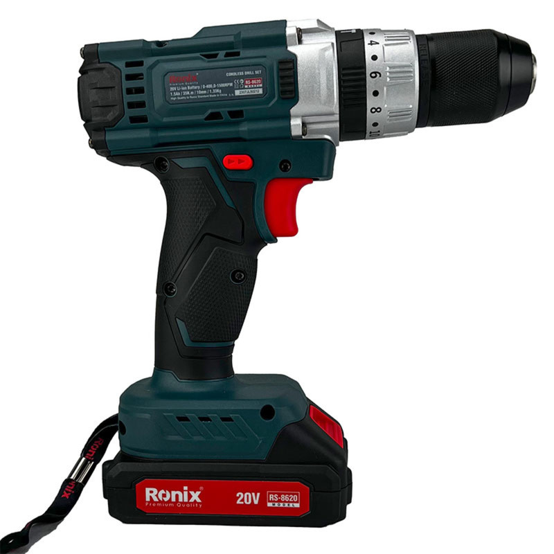 دریل شارژی رونیکس مدل RS-8620 مجموعه 53 عددی