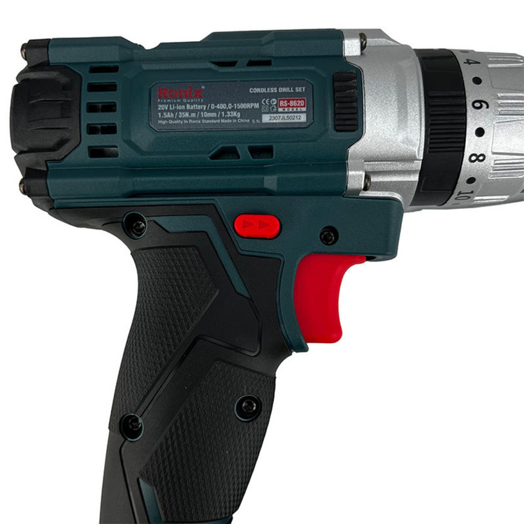 دریل شارژی رونیکس مدل RS-8620 مجموعه 53 عددی