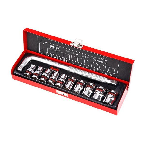 مجموعه 11 عددی آچار و سری بکس رونیکس مدل RX-2610