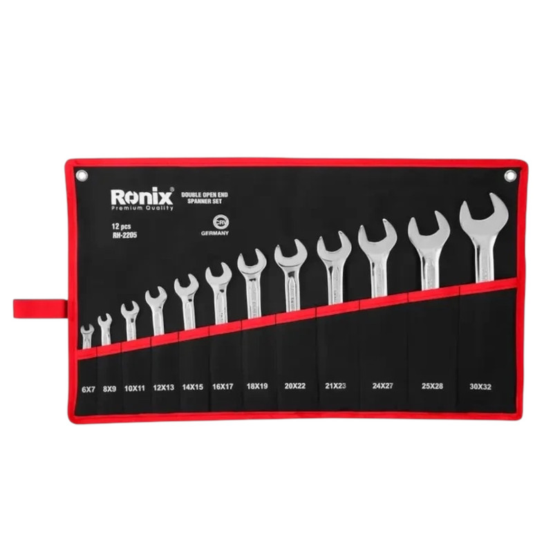 آچار یکسر تخت و یکسر رینگی رونیکس مدل RH-2158  بسته 12 عددی