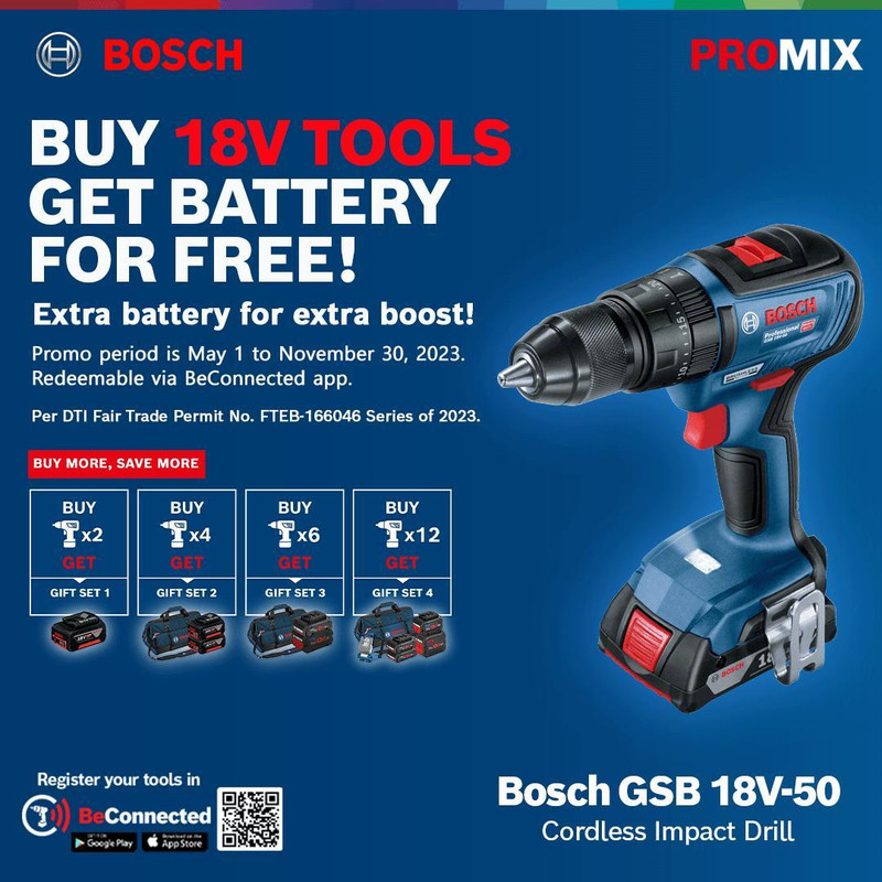 دریل شارژی چکشی بوش مدل GSB18V-50