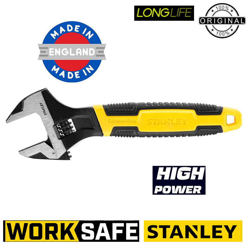 آچار فرانسه استنلی مدل فشار قوی کد PRO 8 سایز 8 اینچ