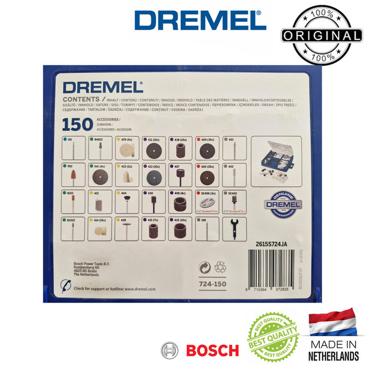 صفحه برش و ساب و پرداخت درمل مدل Dremel EZ 150 Accessories مجموعه 150 عددی