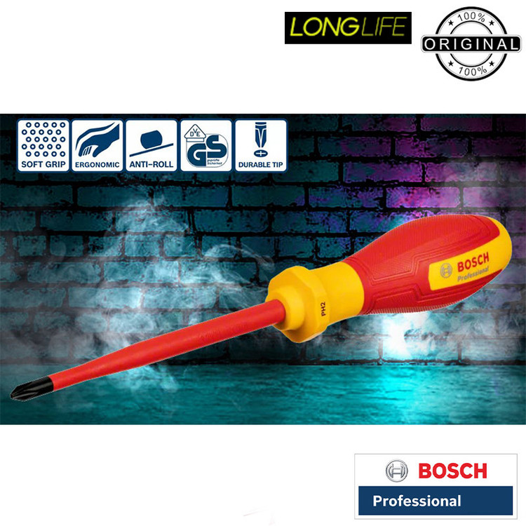 پیچ گوشتی فشار قوی چهارسو بوش کد PH2-1000 DVE سایز 125 میلی متر