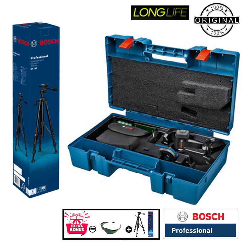 تراز لیزری بوش مدل حرفه ای GCL 2-50 G Box BT150 + Full Accessories