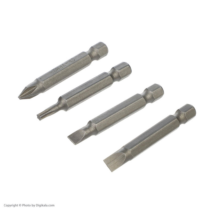 پیچ گوشتی چکشی شارژی سه نظام فلزی 10 میلیمتر 108 ولت جاب مدل JB-108 BS INSERT مجموعه 45 عددی