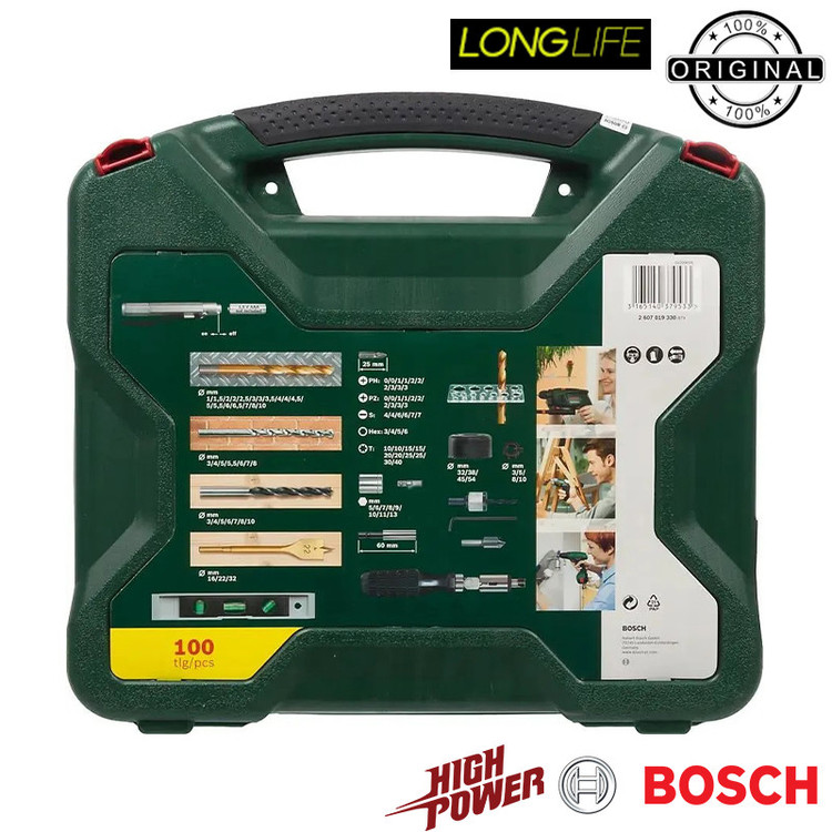 مجموعه 100 عددی ابزار بوش مدل Box 100 PCS کد 2607019330