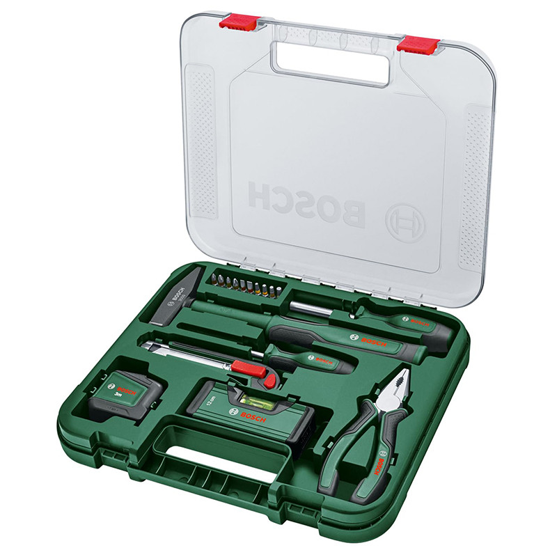 مجموعه 17 عددی ابزار دستی بوش مدل فوق حرفه ای کد HARD BOX PRO 17