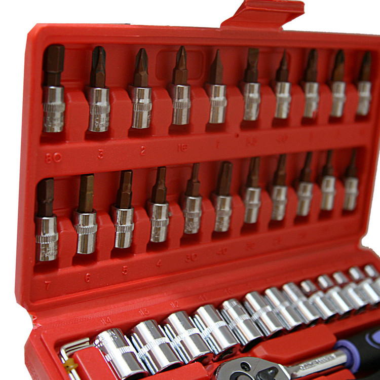 مجموعه 46 عددی آچار و سری بکس و پیچ گوشتی اسرانوی مدل A1-X04605
